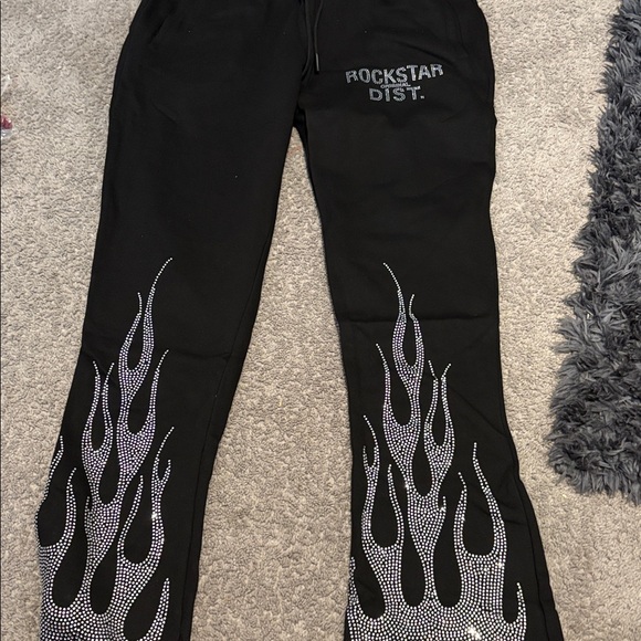 Anastesia Black Stacked Track Pant - Picture 4 of 4